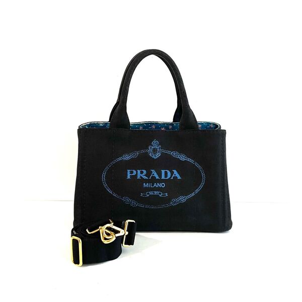 【極美品〜美品】PRADA プラダ 2way カナパ トートバッグ キャンバス Sサイズ