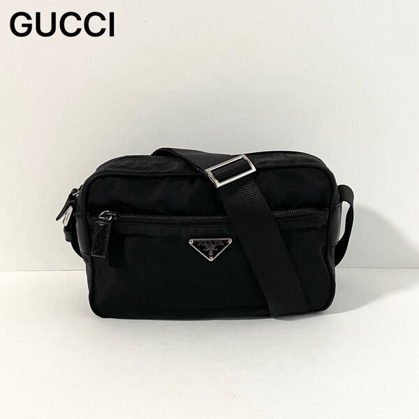 【美品】PRADA プラダ ショルダーバッグ カメラバッグ ナイロン×レザー