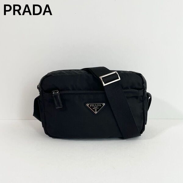 【美品】PRADA プラダ ショルダーバッグ カメラバッグ ナイロン×レザー