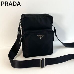 【極美品】PRADA プラダ アマゾン ショルダーバッグ ナイロン×レザー