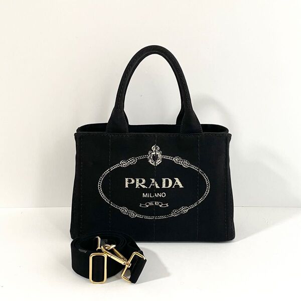 【極美品〜美品】PRADA プラダ 2way カナパ トートバッグ キャンバス Sサイズ