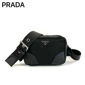 【美品〜良品】PRADA プラダ ワン ショルダーバッグ カメラバッグ ナイロン×レザー