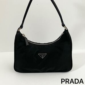 【極美品】PRADA プラダ ショルダーバッグ アクセサリーポーチ ナイロン×サフィアーノ