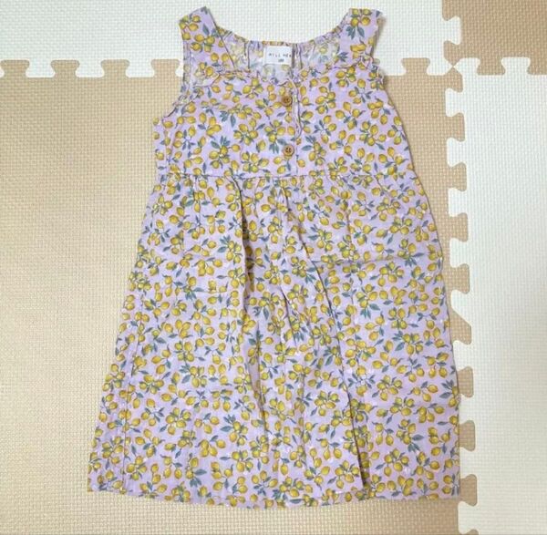 WILL MERY 女の子100レモン柄ワンピース
