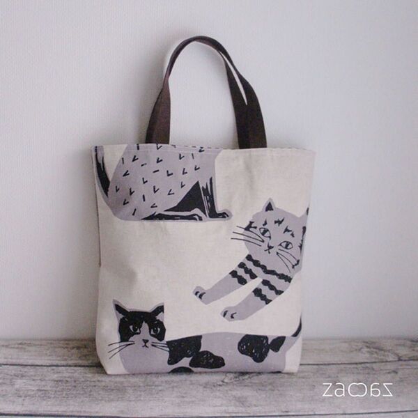巾着トートバッグ*CATS*トラ猫とハチワレ*ハンドメイド
