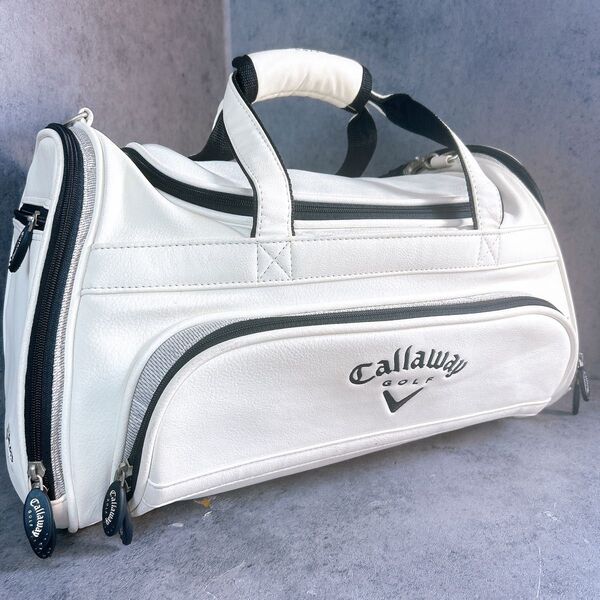 Callaway キャロウェイ 2way レザーボストンバッグ シューズ収納