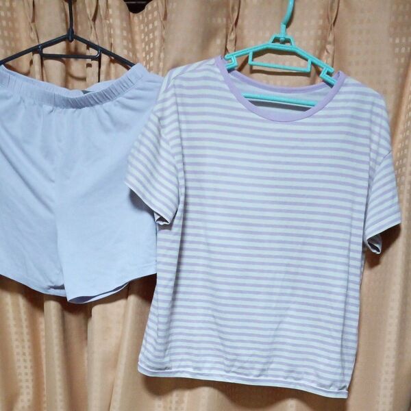 レディース ユニクロ エアリズム ボーダー柄Tシャツとショートパンツ 部屋着 2点セット 160cm クーポンでお得にどうぞ