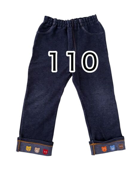 MIKIHOUSE ミキハウス ホットビスケッツ デニム スパッツ パンツ 110 キッズ 長ズボン スウェットパンツ