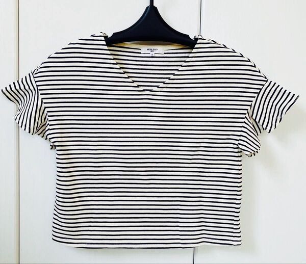 NATURAL BEAUTY BASIC ボーダー柄トップス Sサイズ