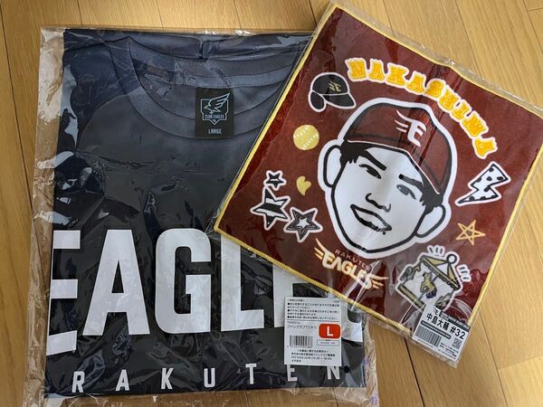 【新品】 楽天イーグルス ファンクラブ Tシャツ タオル ハンカチ 中島 ハンドタオル