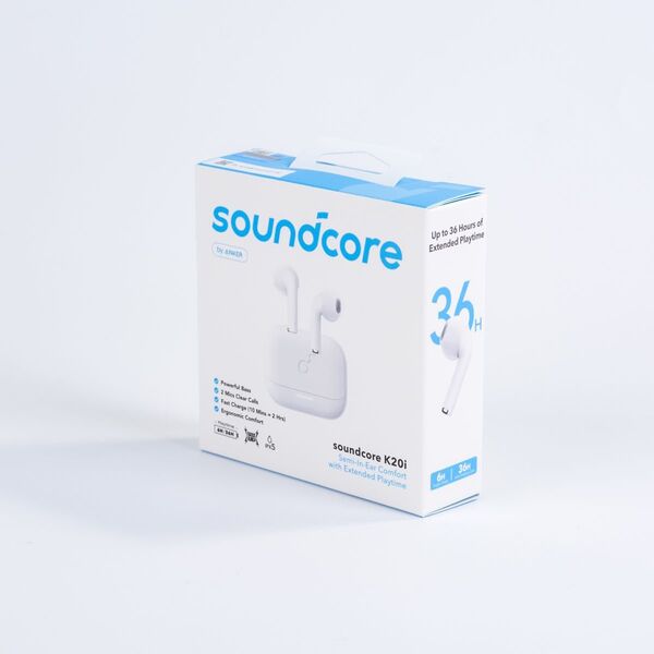 【新品・24時間発送】Anker Soundcore K20i ホワイト ワイヤレスイヤホン ENC通話 軽量 正規海外版