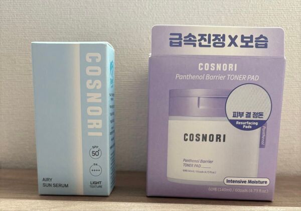 【新品未開封】COSNORI コスノリ エアリー 日焼け止め セラム パンテノール トナー パッド セット