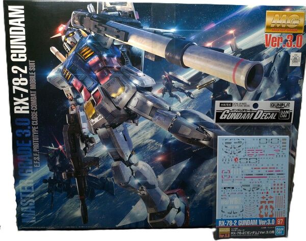 MG ガンダム Ver.3.0 + 水転写式デカール セット 未開封未組立品