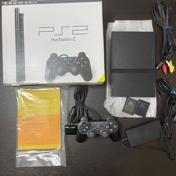 PlayStation 2 本体 + コントローラー 箱付き 説明書付き