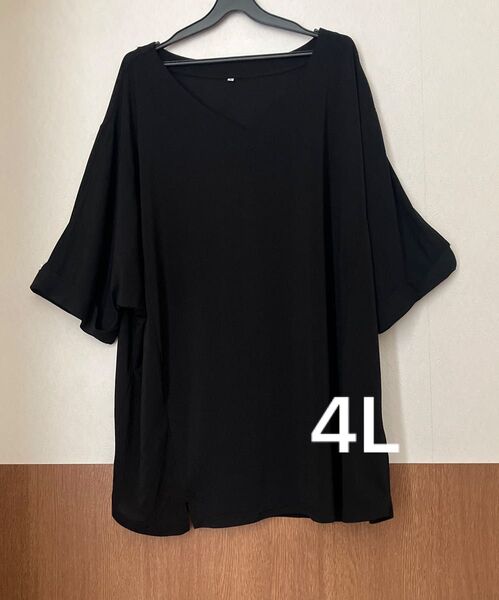 4L シンプルカットソー ブラック