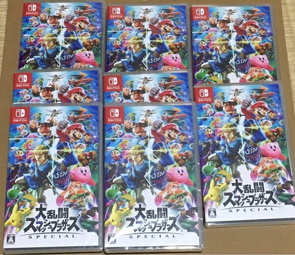 新品未開封 大乱闘スマッシュブラザーズ Nintendo Switch 8本 新品未開封シュリンク付き