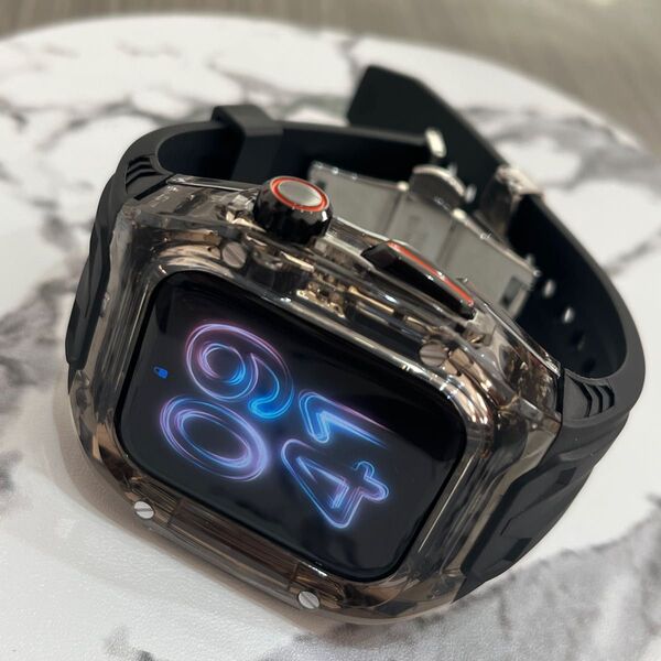 【絶対最安】高級透黒Dバックル Apple Watch AppleWatch アップルウォッチ ケース カバー バンド ベルト
