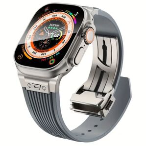 【絶対最安】高級灰銀バックル Apple Watch AppleWatch アップルウォッチ ベルト バンド カバー ケース