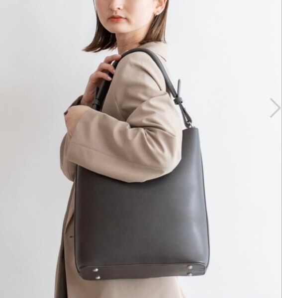 VitaFelice ワンハンドル2way トートバッグ 軽量 A4収納可 グレー