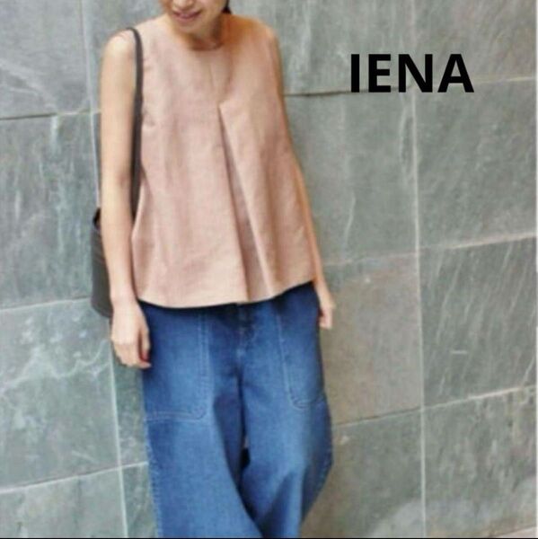 IENA イエナ ノースリーブ ストライプ 麻混 レディース トップス リネン