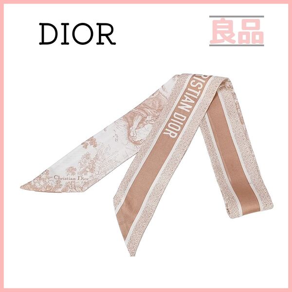 クリスチャンディオール ミッツァ ピンク トワル ドゥ ジュイ ソヴァージュ Christian Dior スカーフ ベージュ