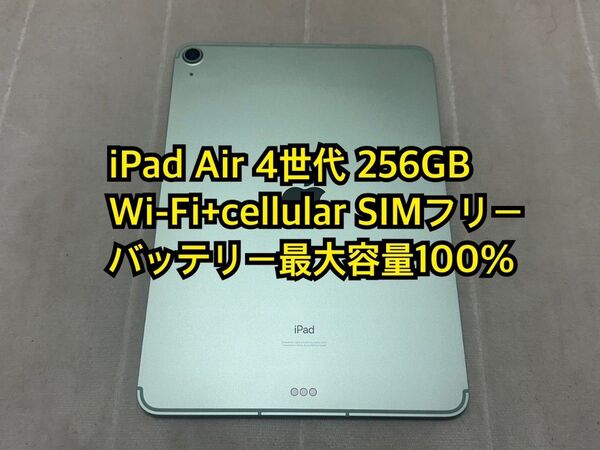 iPad Air 4世代 256GB Wi-Fi+cellular SIMフリー