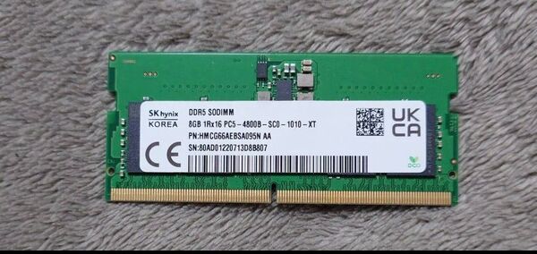 ②SK hynix DDR5 SODIMM 8GB メモリ ノートPC用