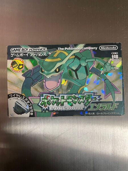 【美品】ACアダプター付き ポケットモンスターエメラルド ゲームボーイアドバンス ポケモン GBA