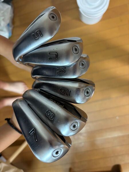 PING G425 アイアン 7本セット(7〜SW)Zelos7 R|フラットライ角|オレンジ・レッド・黒ドット