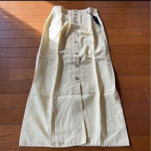 タイトスカート ロングスカート 黄 黄色 イエロー フリル 長め シンプル 衣服 スカート かわいい