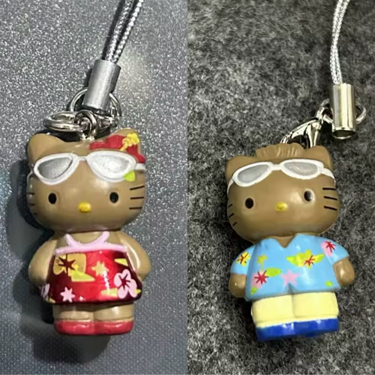 激レア ソフトクリーム チョコ ストラップ 根付け ハローキティ