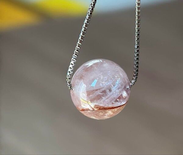 大粒虹入りヒマラヤマニカランへ ペンダント水晶 パワーストーン 水晶 天然石