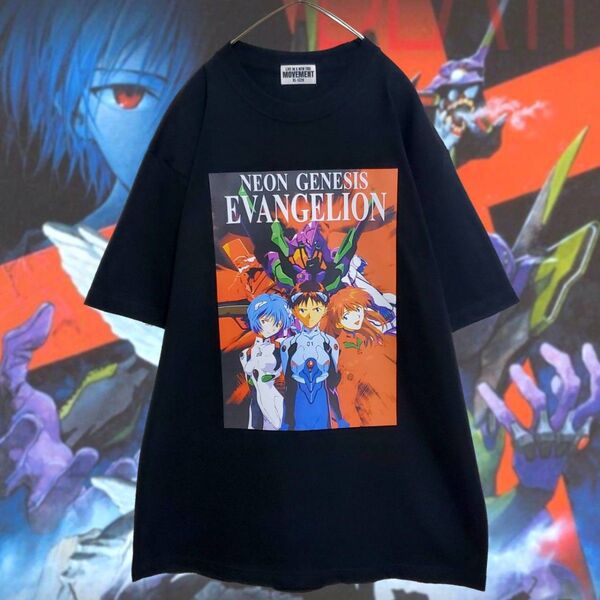 【新品】新世紀エヴァンゲリオンTシャツ黒①