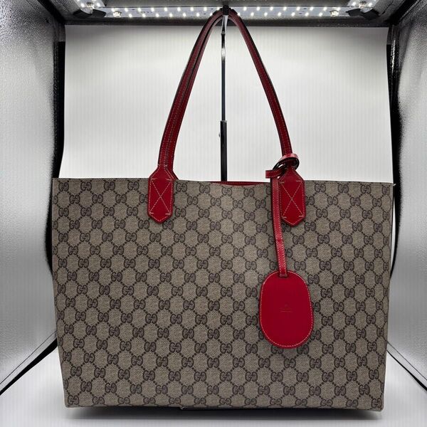 GUCCI グッチ GGスリープ レザー トートバック ショルダーバック リバーシブル 美品