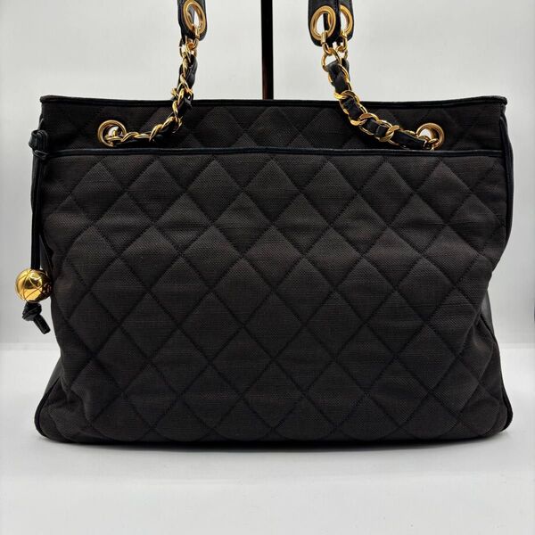 CHANEL シャネル マトラッセ ココボール チェーンバック ショルダーバック レザー キャンパス ブラック