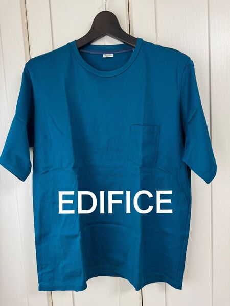 EDIFICE エディフィス ポケットTシャツ ネイビーブルー Mサイズ