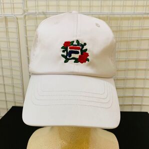【未使用美品】FILA フィラー キャップ 帽子 cap 刺繍 ハット ホワイト 男女兼用