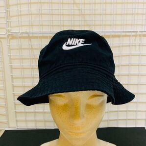 【未使用美品】NIKE ナイキ 帽子 バケットハット コットン ブラック ハット サファリ