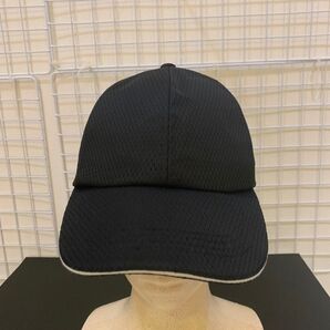 【未使用美品】ノーブランド キャップ 帽子 メッシュ シンプル 黒 サイズ56〜58 男女兼用