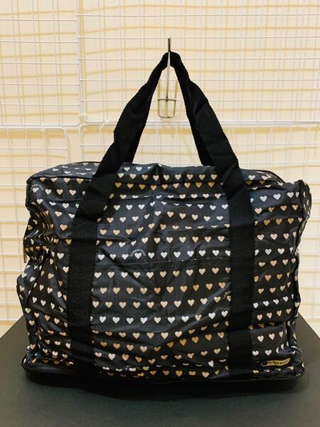 【未使用美品】 LeSportsac レスポートサック トートバッグ ハンドバッグ バッグ ボストンバッグ ブラック エコバック