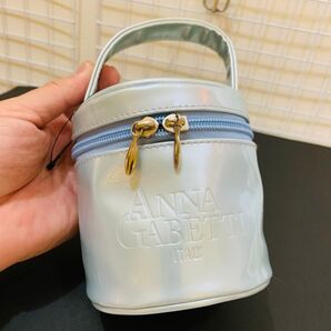 【未使用美品】アンナガベッティ バニティポーチ バニティバッグ バッグ ポーチ ライトブルー