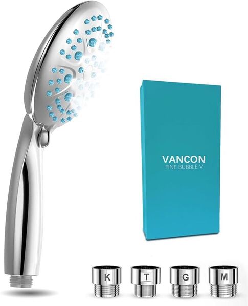VANCON シャワーヘッド 塩素除去 0.001mm マイクロナノバブルブルー