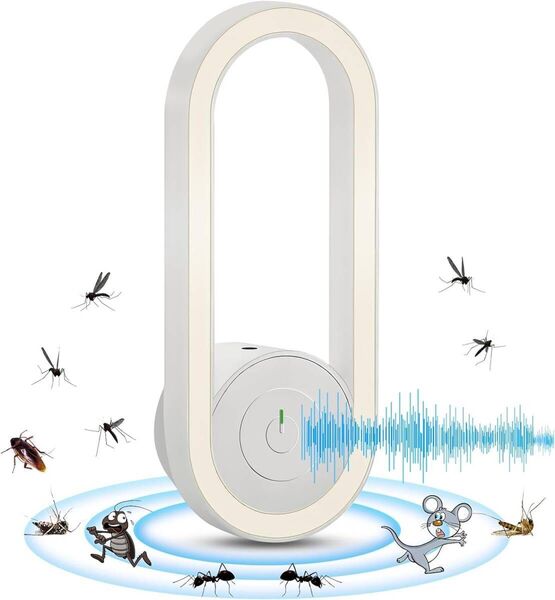 3個セット 害虫駆除器 超音波式 ネズミ駆除 蚊取り器 虫除け器 静音 無臭無毒 360°全方位害虫駆除機 80-120㎡有効範囲