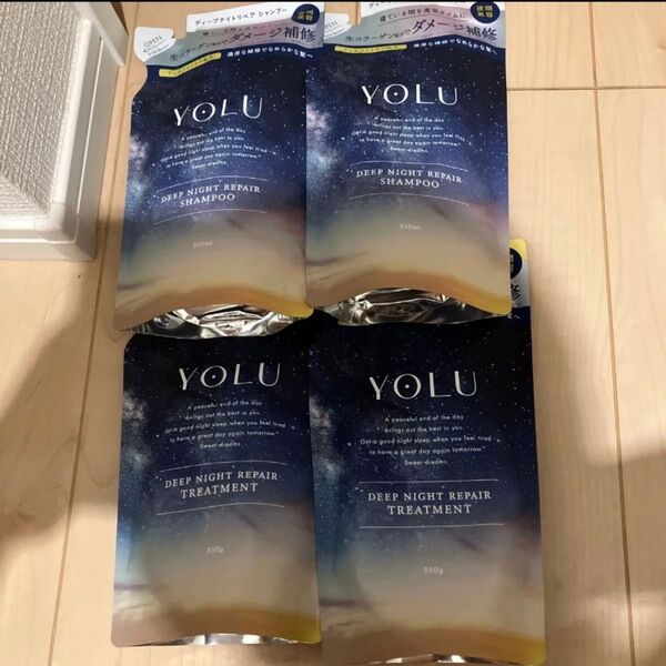 YOLU ディープナイトリペア シャンプー 詰め替え 350ml×2個 トリートメント350g×2
