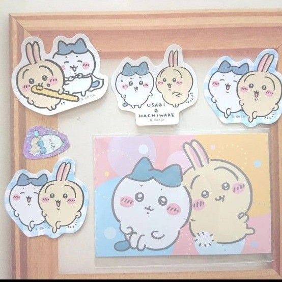 ちいかわ ハチワレ うさぎ ダイカットステッカー5 ブロマイド カットシール ハチワレ&うさぎセット