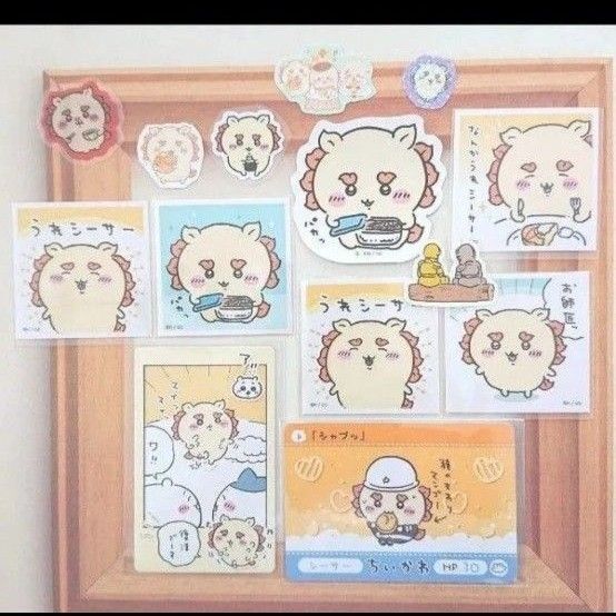 ちいかわ シーサー ダイカットステッカー スナップマイド カードダス フレークシール ピースシール フラットシール