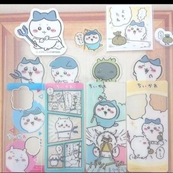 ちいかわ ハチワレ ブックマークコレクション しおり あつめてシール ダイカットステッカー フレークシール ハチワレ討伐