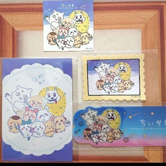 ちいかわ ブックマークコレクション4 レア スマホに貼れるステッカー ブロマイド ダイカットステッカーみんなでアイキャッチ