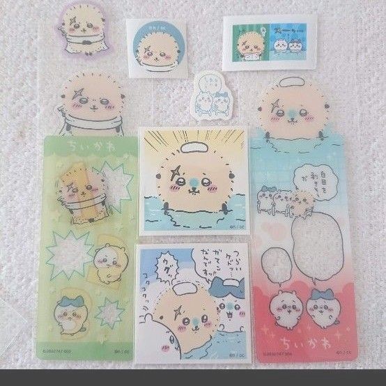 ちいかわ ラッコ ブックマークコレクション しおり あつめてシール フレークシール ピースシール カットシール ラッコセット