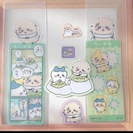 ちいかわ ラッコ ブックマークコレクション しおり ピースシール フレークシール カットシール クリアシール ラッコセット